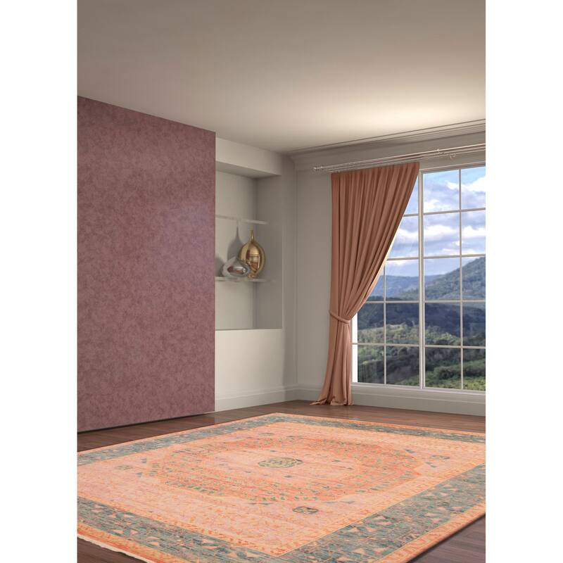 ECARPETGALLERY Hand-knotted Jules Serapi Coral Wool Rug - 9'2 x 11'9