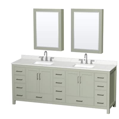 Wyndham Collection WCS141484D-QTZ-US3MED Sheffield 84" Free Standing