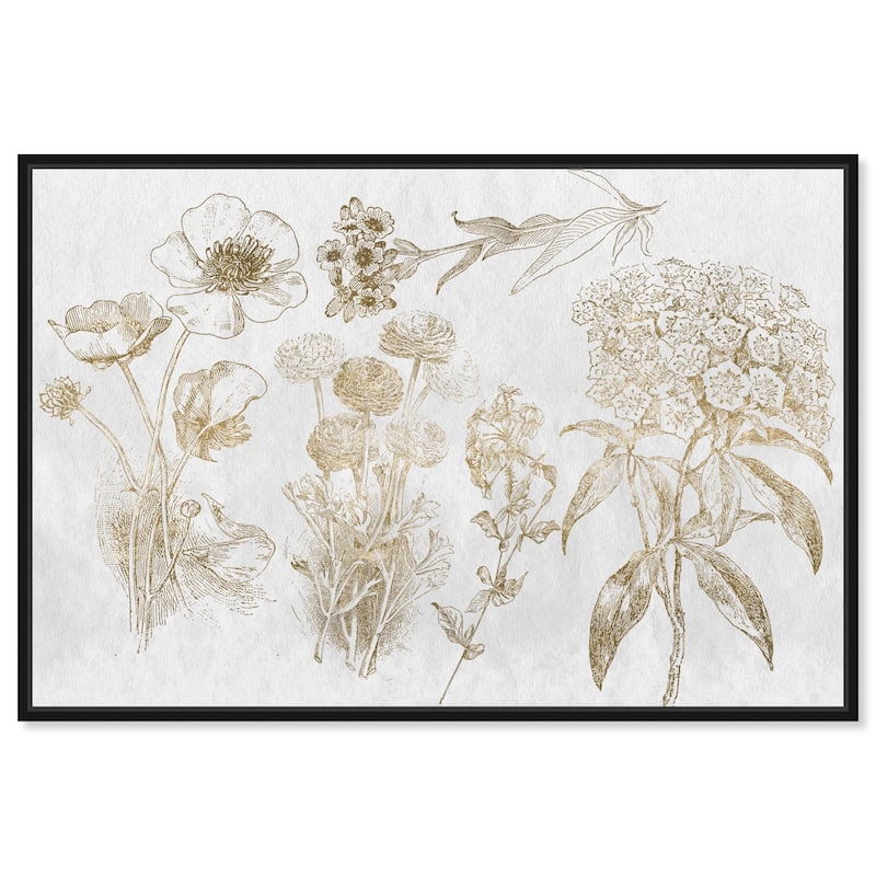 Floral Selection Canvas by Art Remedy - Black - 24" x 16"