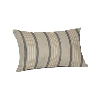 Sunbrella 20x13 Striped Outdoor Lumbar Throw Pillow