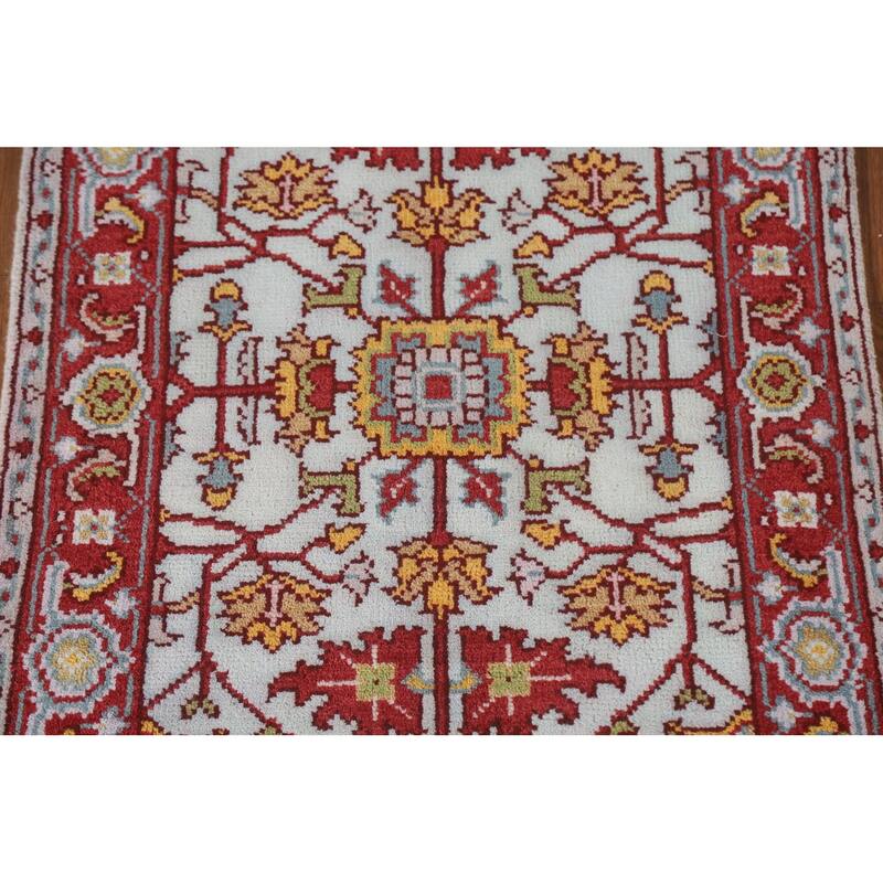 Light Blue Heriz Serapi Indian Rug Handmade Wool Carpet - 2'11"x 5'0"