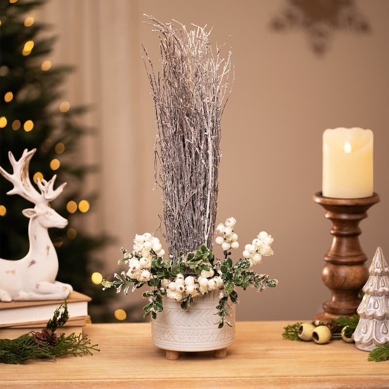 Natural Twig Bundle Christmas Decoration - 15"