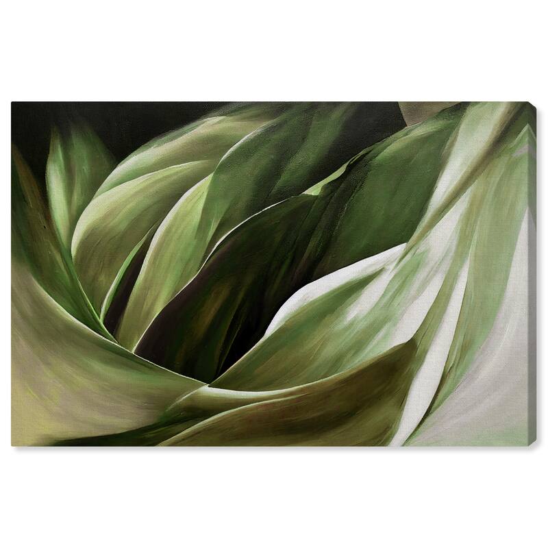 Wynwood Studio Canvas Abstract Olive Perspective Green and Army Green Glam Wall Art Canvas Print