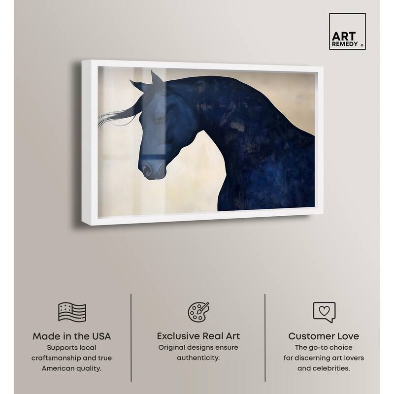 Blue Horse I Shadowbox by Art Remedy