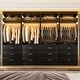 preview thumbnail 42 of 50, Kyrvo Freestanding Closet System with 3 Wooden Drawers and Hanging Rod and Storage Shelf, Walk-in Closet Organizer Wardrobe Set of 4 - Black