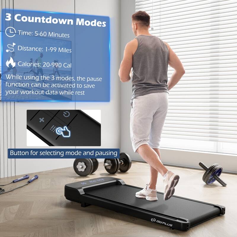 Goplus 2.5HP Under Desk Treadmill for Home and Office Remote Control - See Details