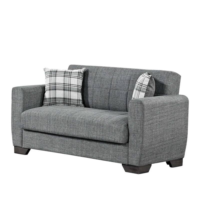 Collection Upholstered Convertible Loveseat With Storage