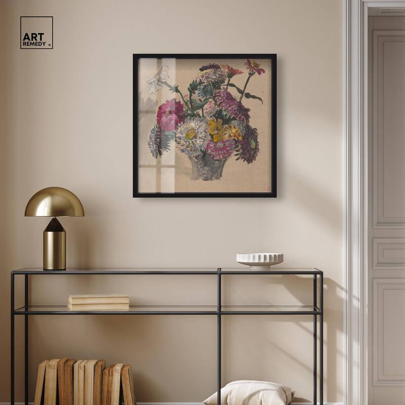 Basket of Flowers Shadowbox by Art Remedy
