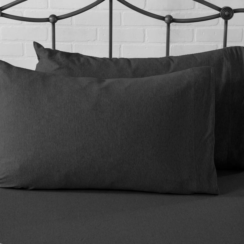 Linery & Co. Heathered Melange Cotton Jersey Knit Sheet Set