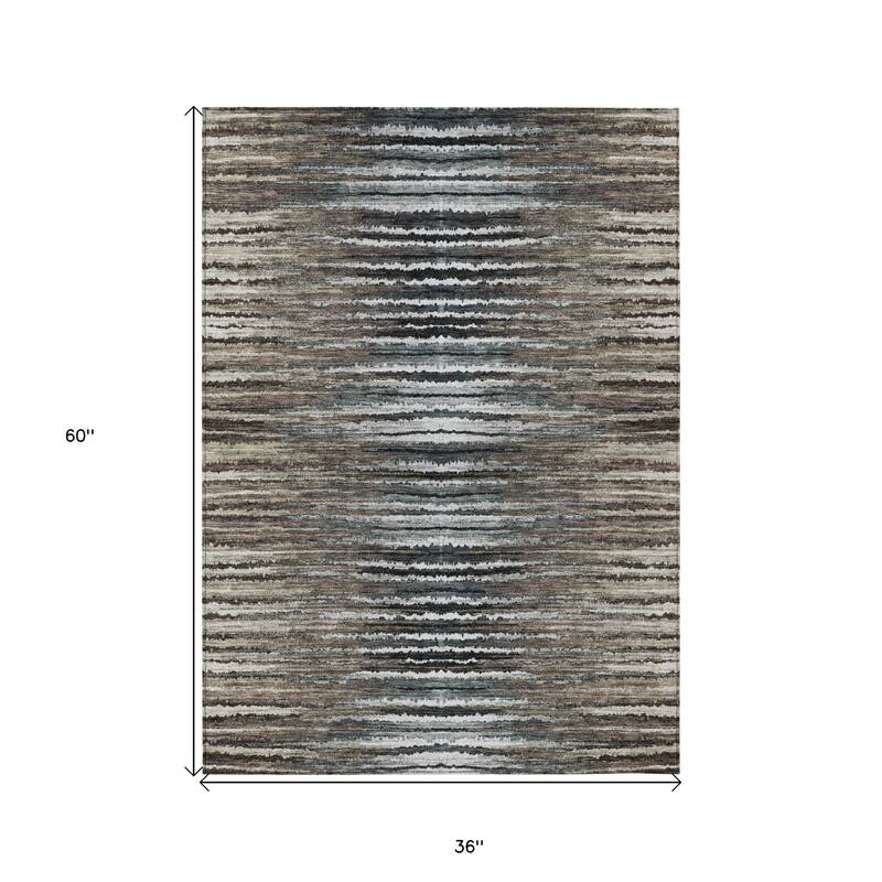 Alsin Stripe Easy-To-Clean Heritage-Inspired Outdoor Rug