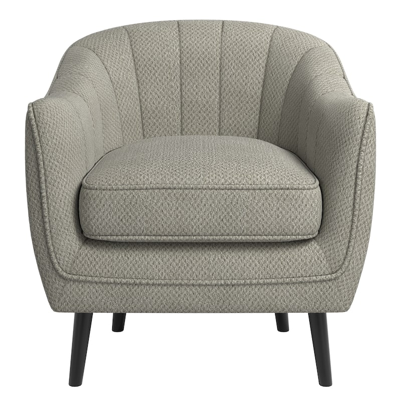 Neath Mid-Century Channel-Tufted Accent Chair with Removable Cushion Cover by iNSPIRE Q Classic