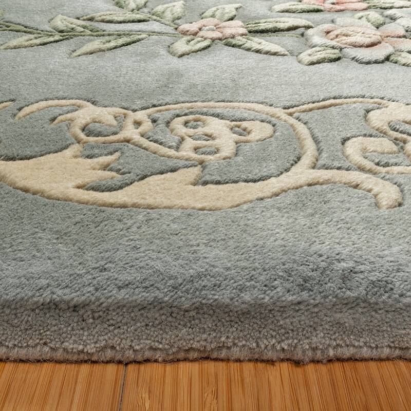 Gertmenian Oriental Estate Traditional Oriental Floral Border Metallion Hand Knot Wool Area Rug Collection