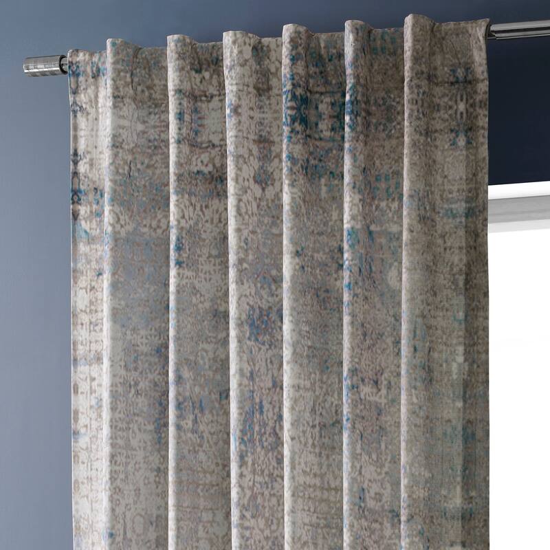 Exclusive Fabrics Textured Cotton Printed Curtains for Bedroom and Living room (1 Panel)