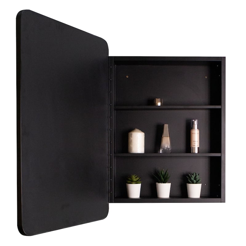 24x30 inch Metal Framed Wall mount or Recessed Bathroom Medicine Cabinet with Mirror