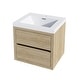 preview thumbnail 162 of 191, Wood Wall-Mounted Bathroom Vanity with Sink and Soft Close Drawers