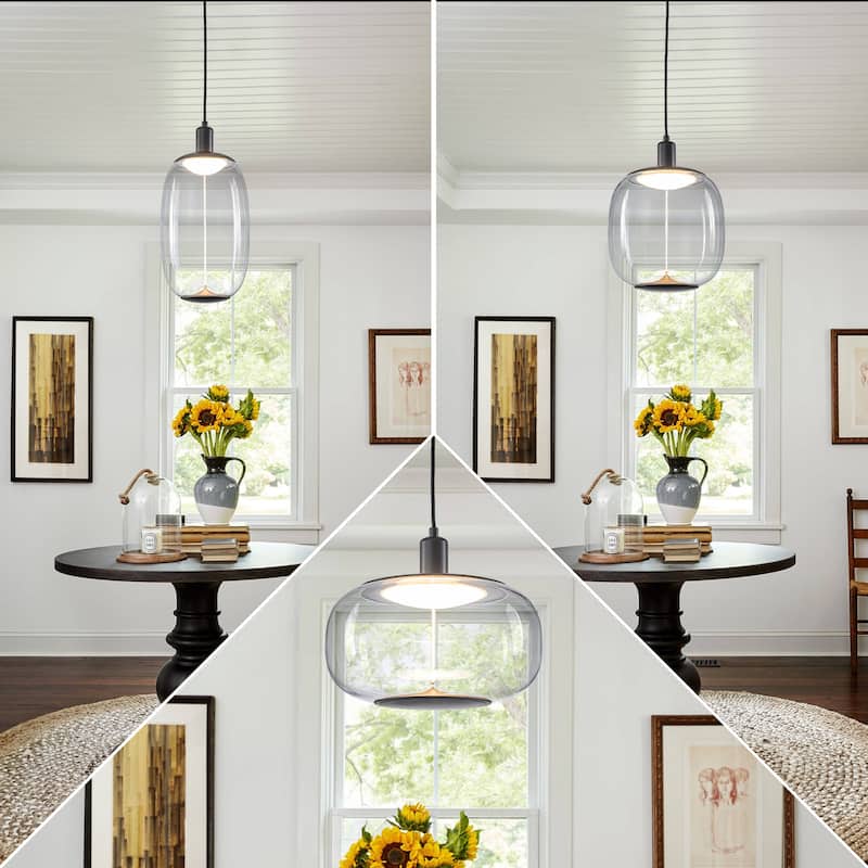 1 Light Clear Plastic Linear Magnetic LED Strip Pendant Lighting