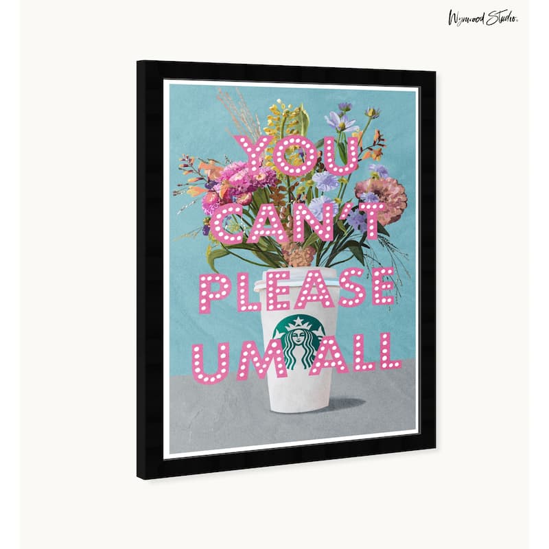 Wynwood Studio Please Um All Framed Trendy Retro Kitchen And Living Room Art Prints