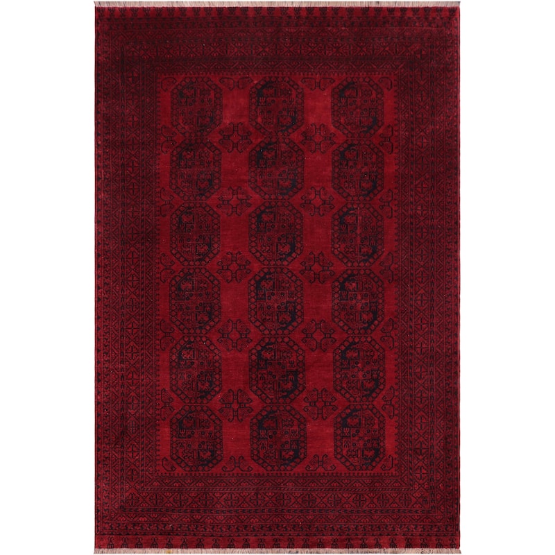Vintage Biljik Khal Mohammadi Tommy Red/Black Rug - 9'0'' x 12'6''