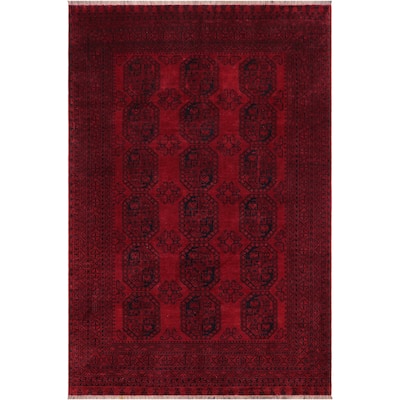 Vintage Biljik Khal Mohammadi Tommy Red/Black Rug - 9'0'' x 12'6''