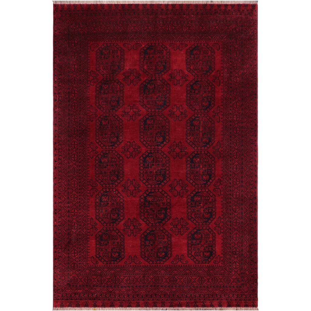 Vintage Biljik Khal Mohammadi Tommy Red/Black Rug - 9'0'' x 12'6''