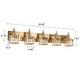preview thumbnail 100 of 182, 2/3/4-Light Modern Bathroom Crystal Vanity Light Wall Sconces