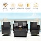 preview thumbnail 37 of 49, Costway 8PCS Rattan Patio Furniture Set Cushioned Sofa Chair Coffee - See Details