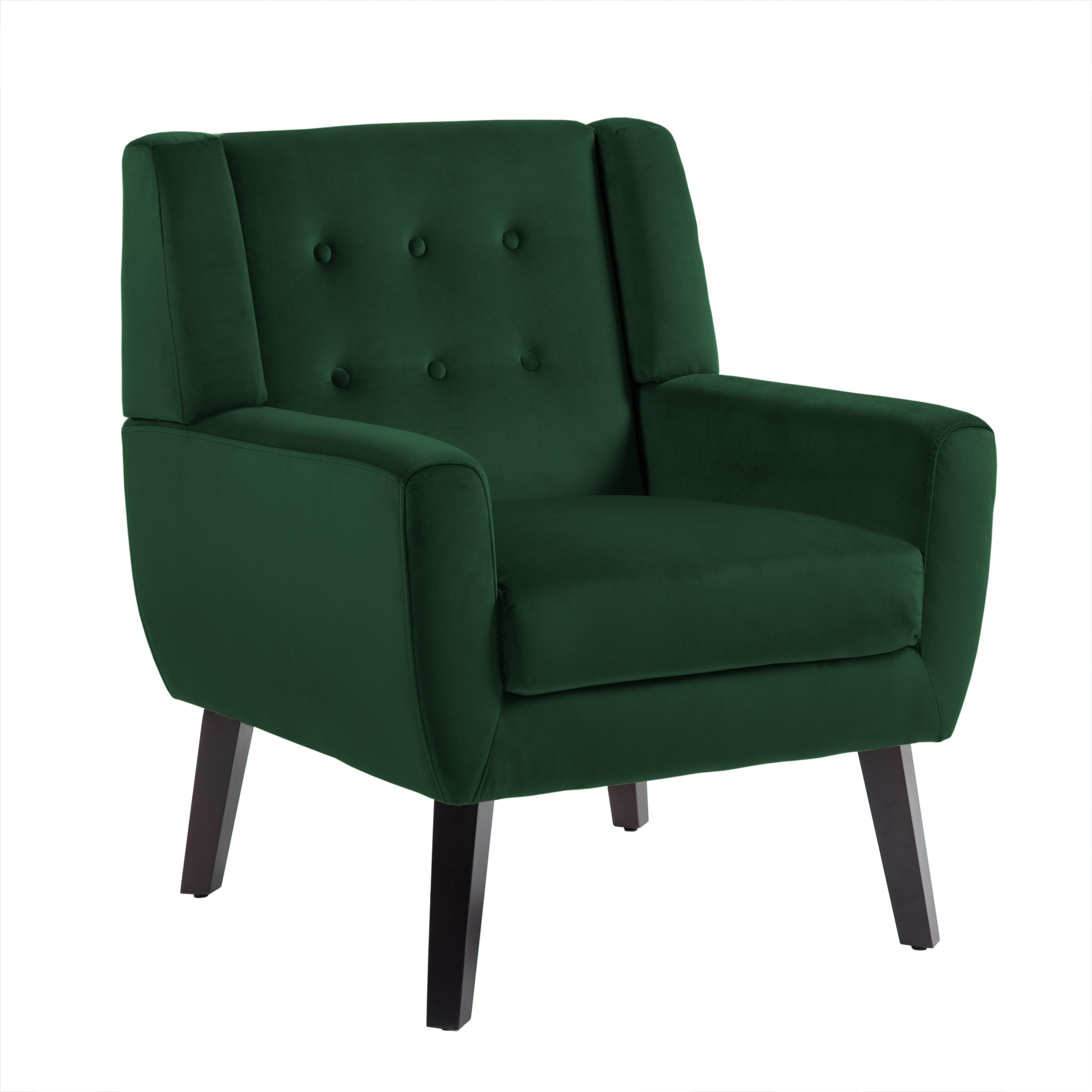 Velvet Upholstered Armchair Tufted Accent Chair