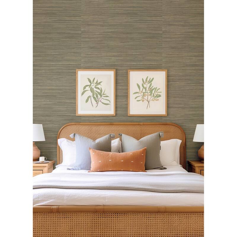 A-Street Prints Reynier Neutral Hemp Wallpaper