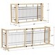 preview thumbnail 11 of 15, CUSchoice Adjustable Wood Pet Gate: 38"-71" Safety Fence for Stairs & Doorways - Natural