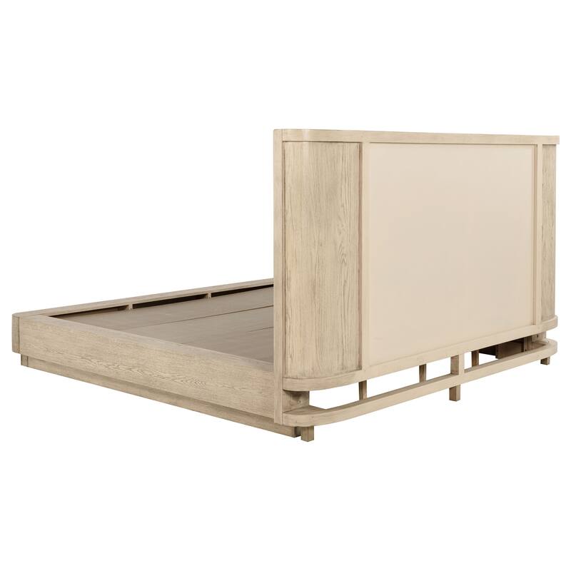 Kailani Wingback Bed Beige Oak