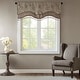 preview thumbnail 2 of 35, Madison Park Aubrey Jacquard Window Rod Pocket Valance with Beads - 50 x 18" Blue