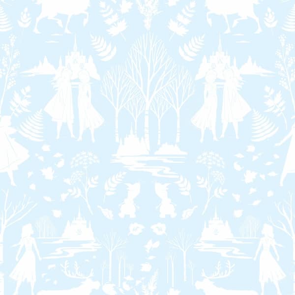 slide 2 of 6, Disney Frozen 2 Nordic Green & Glitter Wallpaper