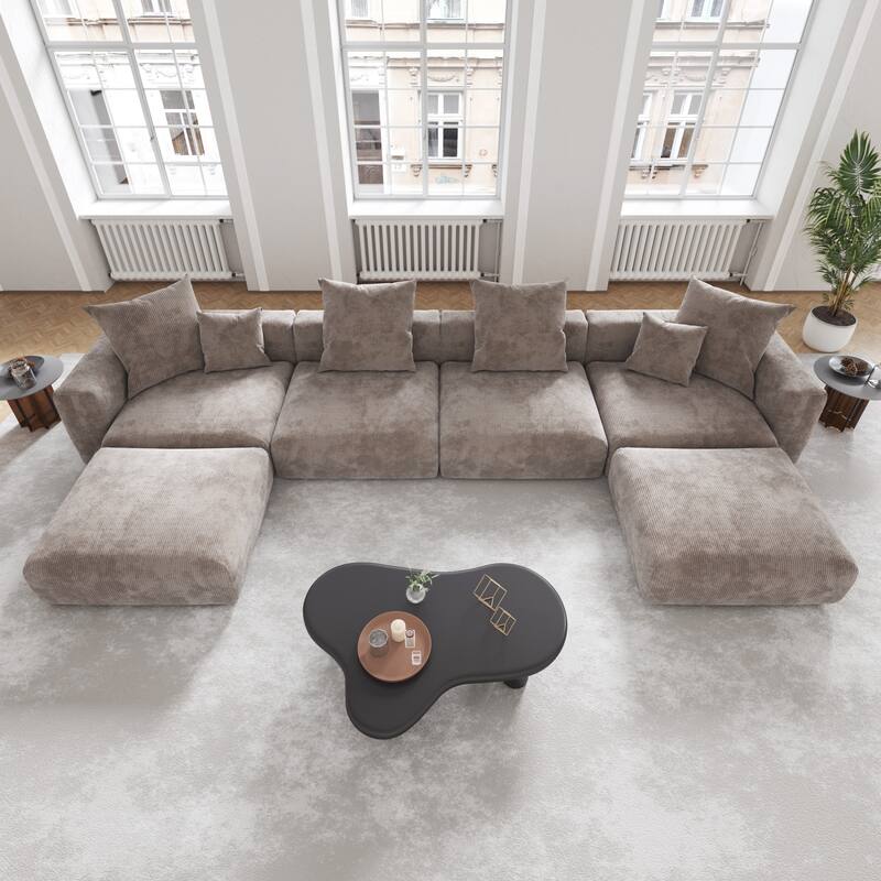 181" Corduroy Modular Sofa