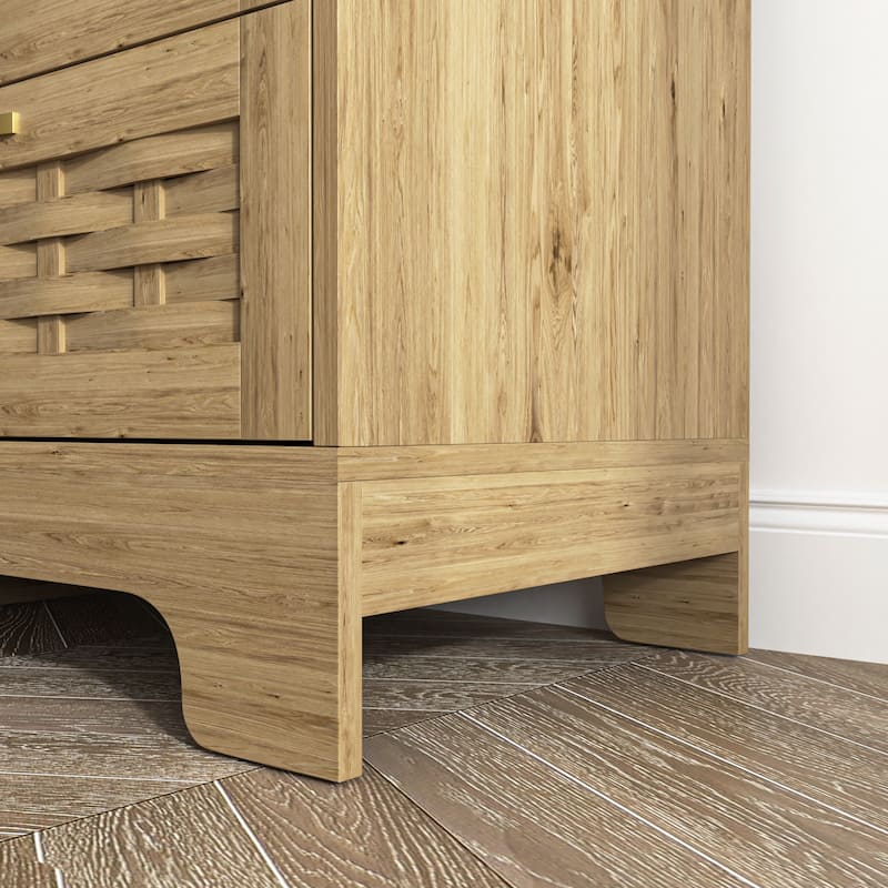 Wood 6 Drawer Dresser for Bedroom, Large Double Dresser with Wide Drawers,Modern Chest of Drawers,Storage Organizer Dresser