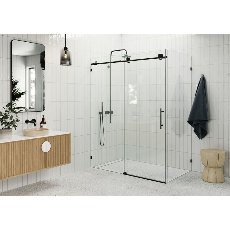 Glass Warehouse 90SL-56-40 Nova 78" High x 56" Wide x 40" Deep Sliding - Matte Black