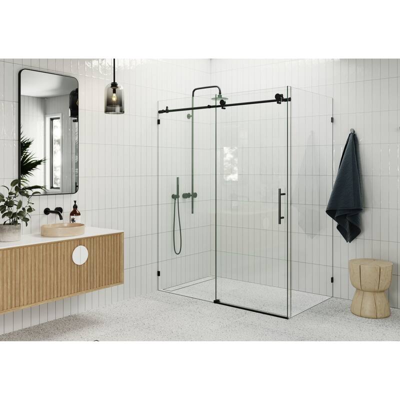 Glass Warehouse 90SL-60-34 Nova 78" High x 60" Wide x 34" Deep Sliding - Matte Black