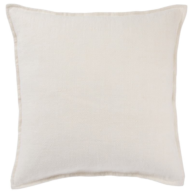 Bay Solid Throw Pillow - 22"X22" Down Fill - Ivory