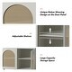 preview thumbnail 15 of 35, Ulysses Farmhouse 56"W Storage 3-Door Rattan Sideboard with Adjustable Shelves by HULALA HOME