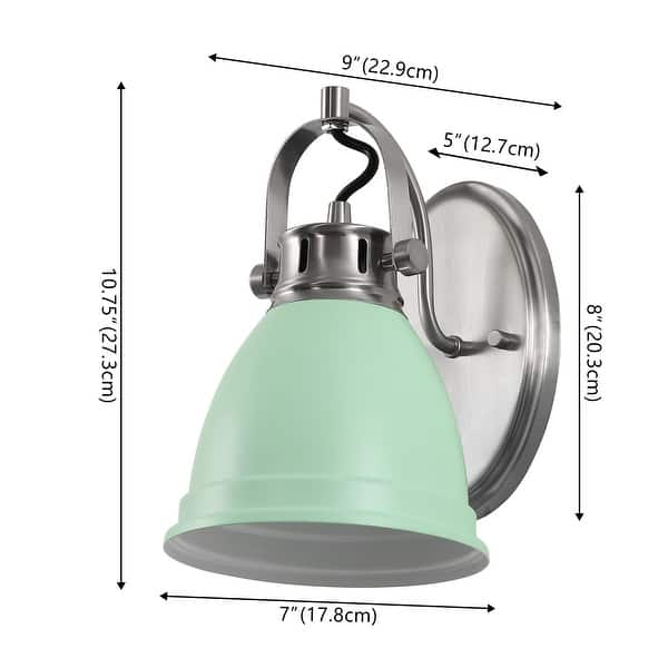 dimension image slide 4 of 14, JONATHAN Y Sydney Farmhouse Bohemian Iron LED Vanity