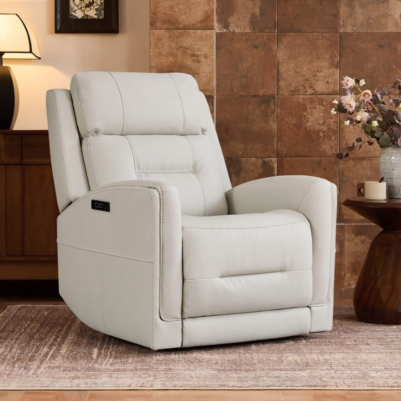 Spruce & Spring Power Recliner Chair Wall Hugger with Power Headrest - Cream