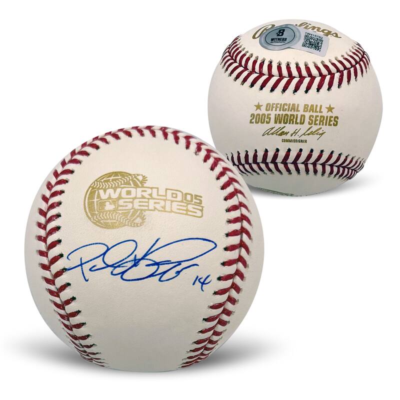 Paul Konerko Autographed Chicago White 2005 World Series Signed Baseball Beckett COA With UV Display Case - 8' x 11'