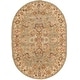 preview thumbnail 5 of 11, SAFAVIEH Heritage Handmade Kaitlyn Traditional Oriental Wool Area Rug 4'6" x 6'6" Oval - Light Green/Beige - Oval