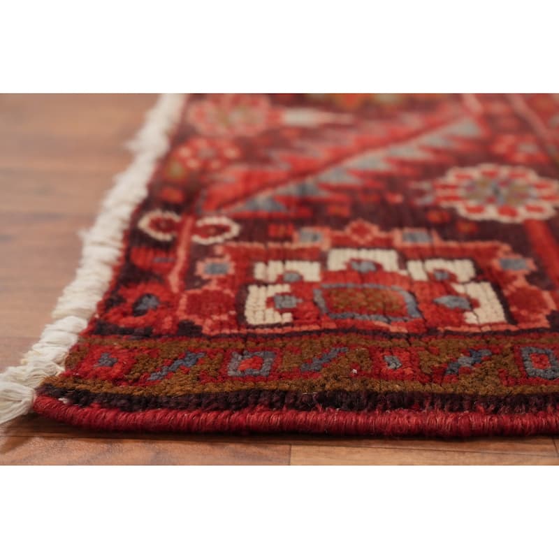 Hand Knotted Oriental 100% Wool Carpet Traditional Medallion Oranges & Rust Heriz Area Rug - 13' 1'' X 10' 2''
