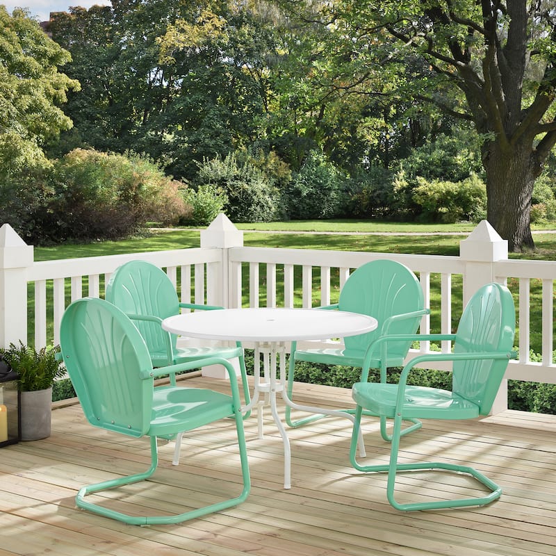 Crosley Griffith Aqua 5-piece Metal Outdoor Dining Set - N/A