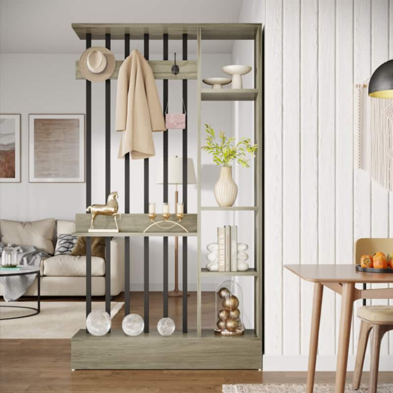 71" Modern Wall Room Divider for Home & Office Decorative - 39.37" W x 11.81" D x 70.87" H