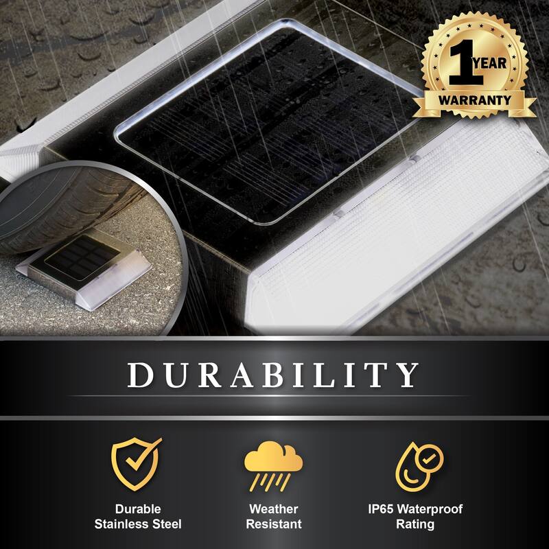 Classy Caps Stainless Steel Solar Path Light (Set of 2)
