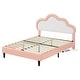 preview thumbnail 8 of 33, Moasis PU Adjustable Cloud Headboard Bed Frame Platform with LED