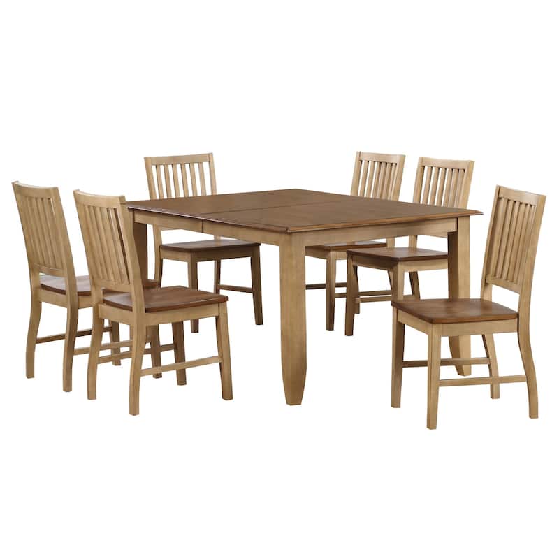 Extendable Dining Table Set for 8 - 72" Rectangular Table with Chairs
