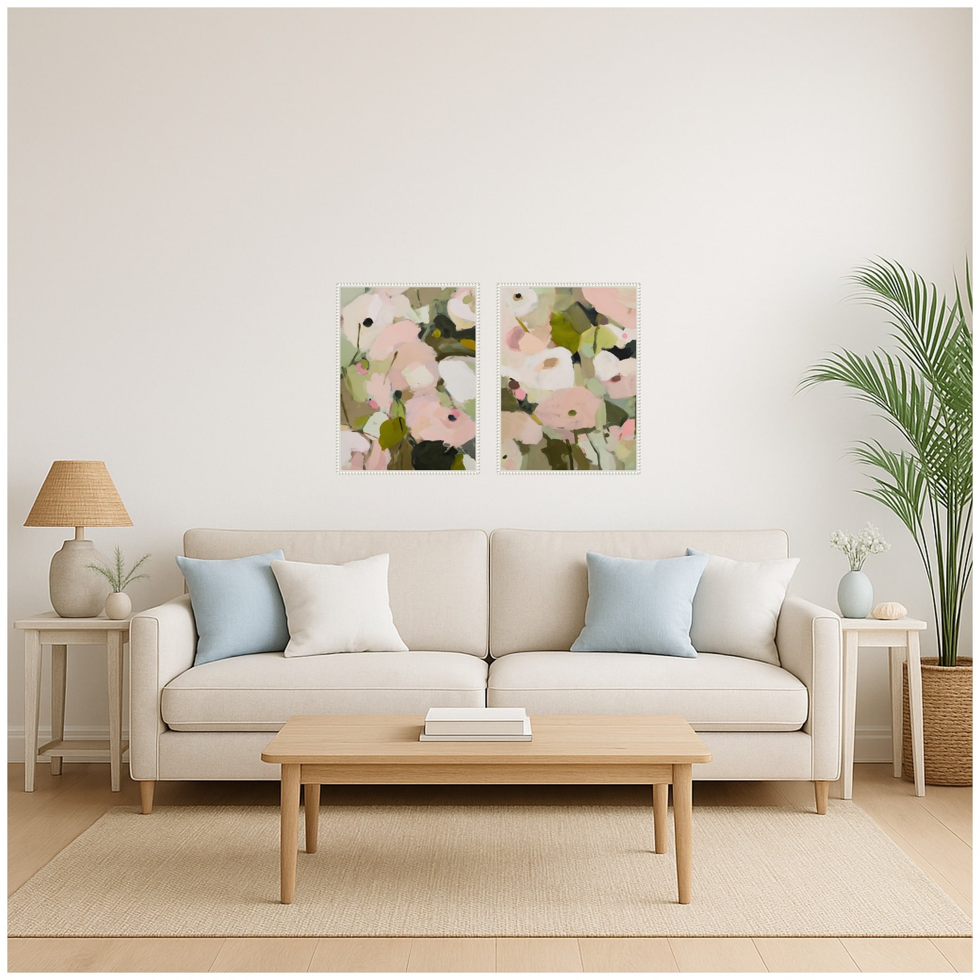 Kate and Laurel Quiet Poppies VI 2 Piece Framed Canvas Wall Art Set by Amy Lighthall