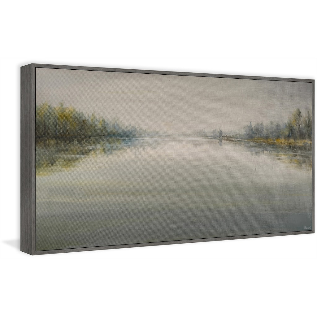 Placid and Tranquil Floater Framed Print on Canvas